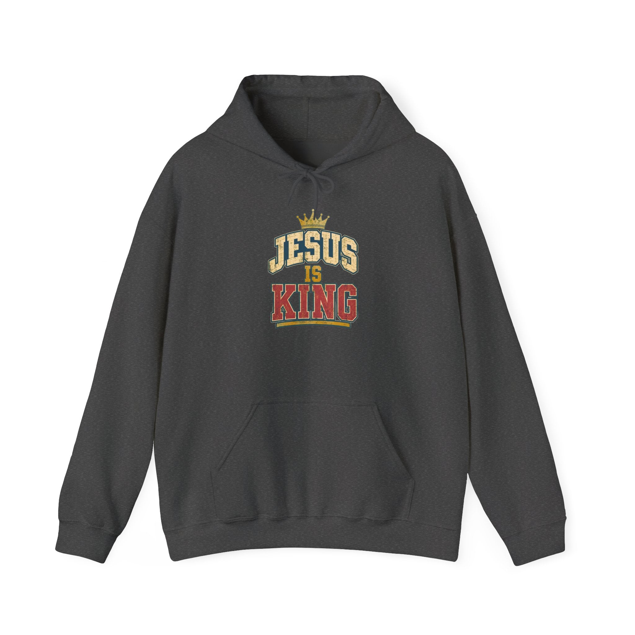 Jesus Is King Hoodie - Christian Faith Crown Sweatshirt