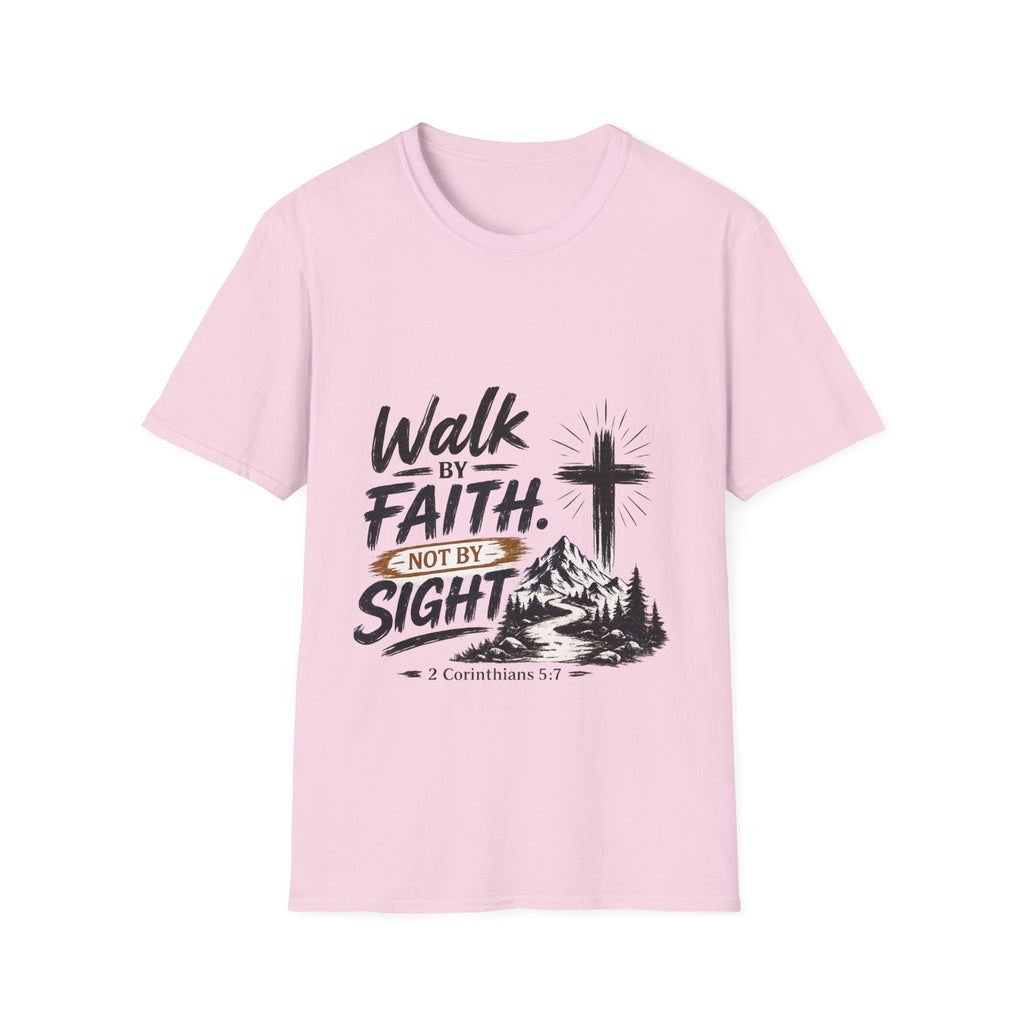 Faith T-Shirt — "Walk by Faith, Not by Sight" Christian Graphic Tee