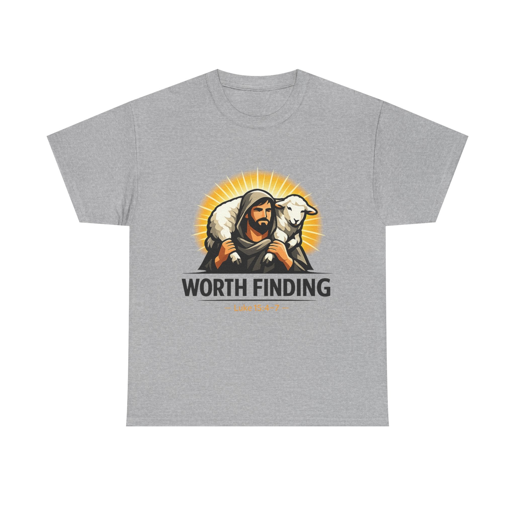Christian 'Worth Finding' Tee – Good Shepherd Lamb Design (Luke 19:10)