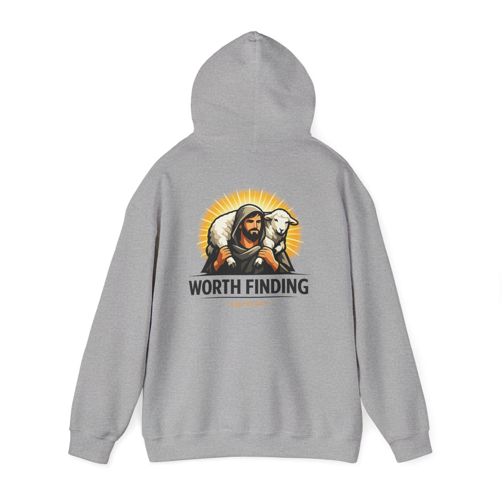 Worth Finding Hoodie — Christian Shepherd & Lamb Graphic Pullover