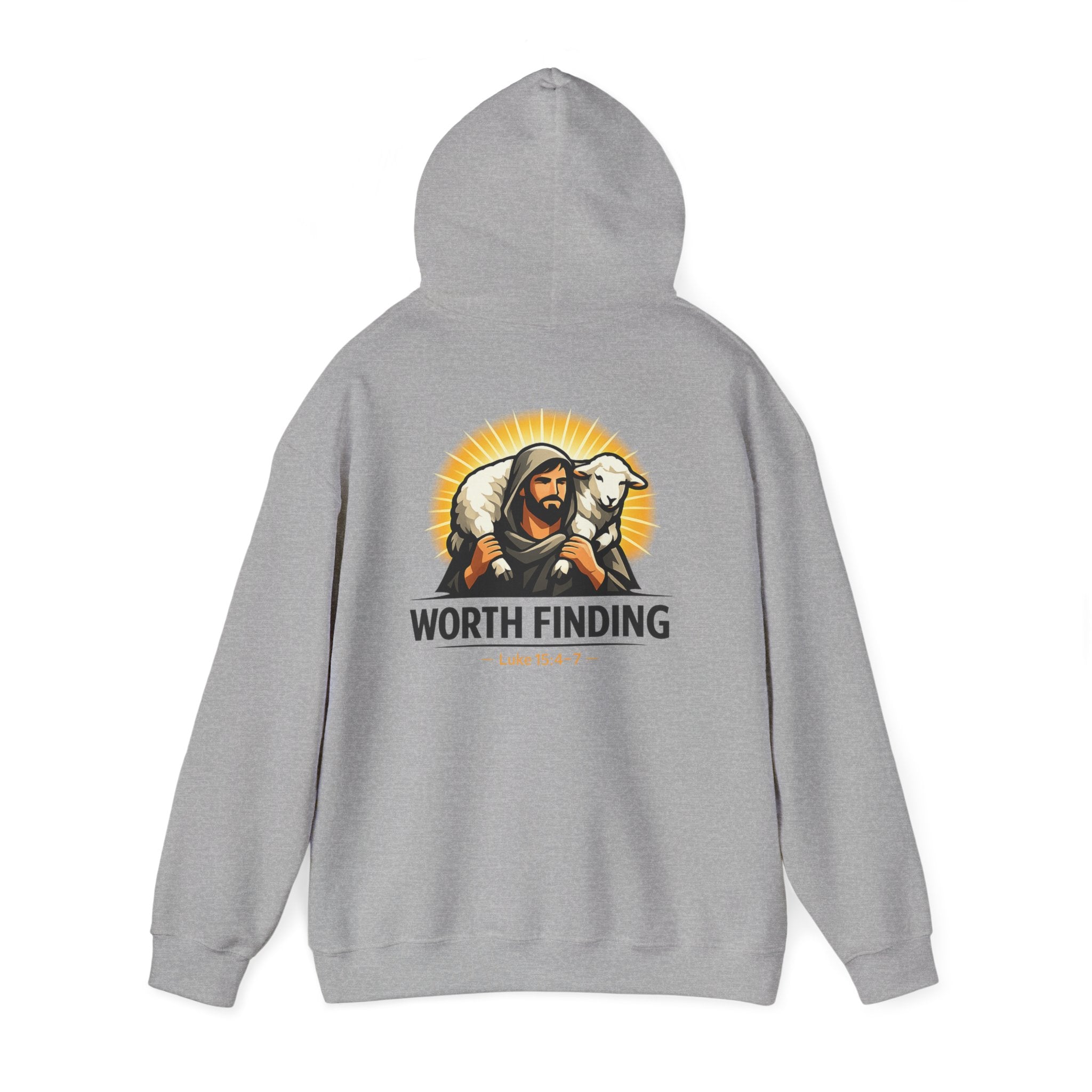 Worth Finding Hoodie — Christian Shepherd & Lamb Graphic Pullover