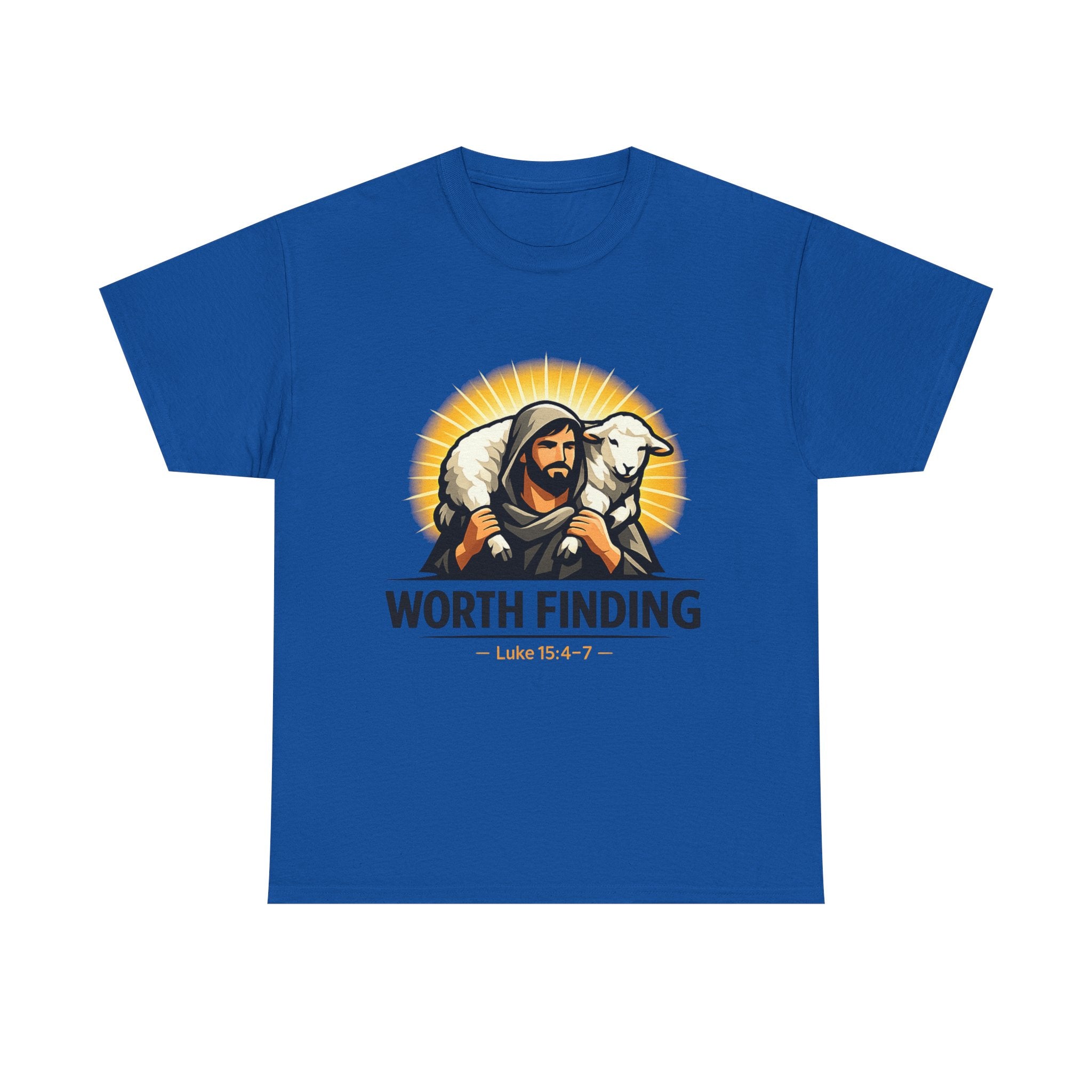 Christian 'Worth Finding' Tee – Good Shepherd Lamb Design (Luke 19:10)