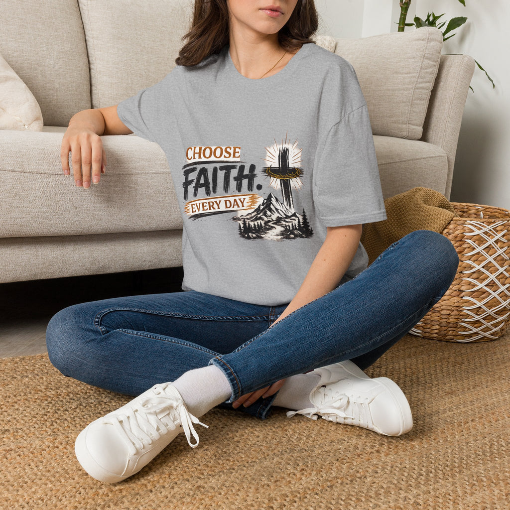 Faith T-Shirt — "Choose Faith Every Day" Christian Graphic Tee