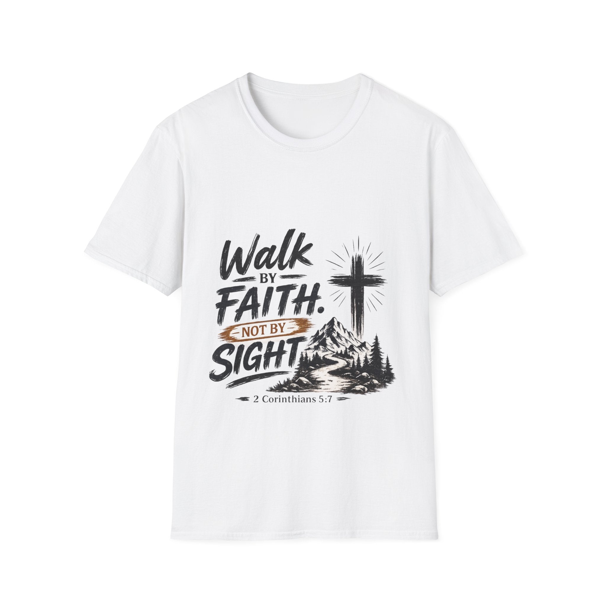 Faith T-Shirt — "Walk by Faith, Not by Sight" Christian Graphic Tee