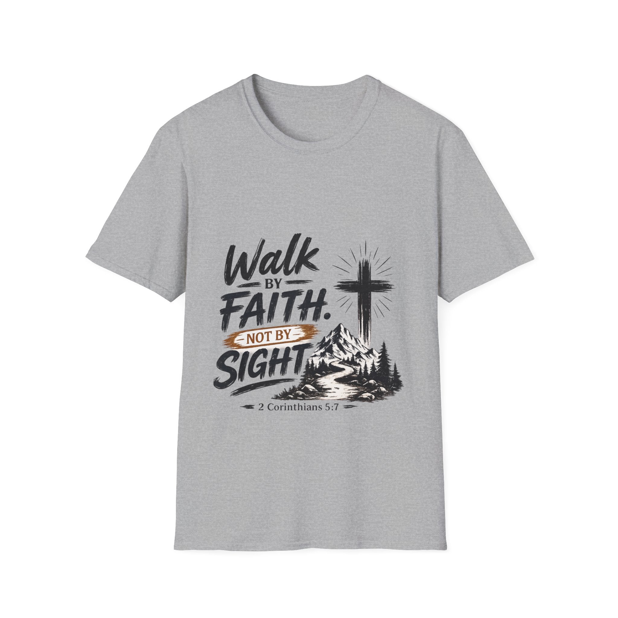 Faith T-Shirt — "Walk by Faith, Not by Sight" Christian Graphic Tee