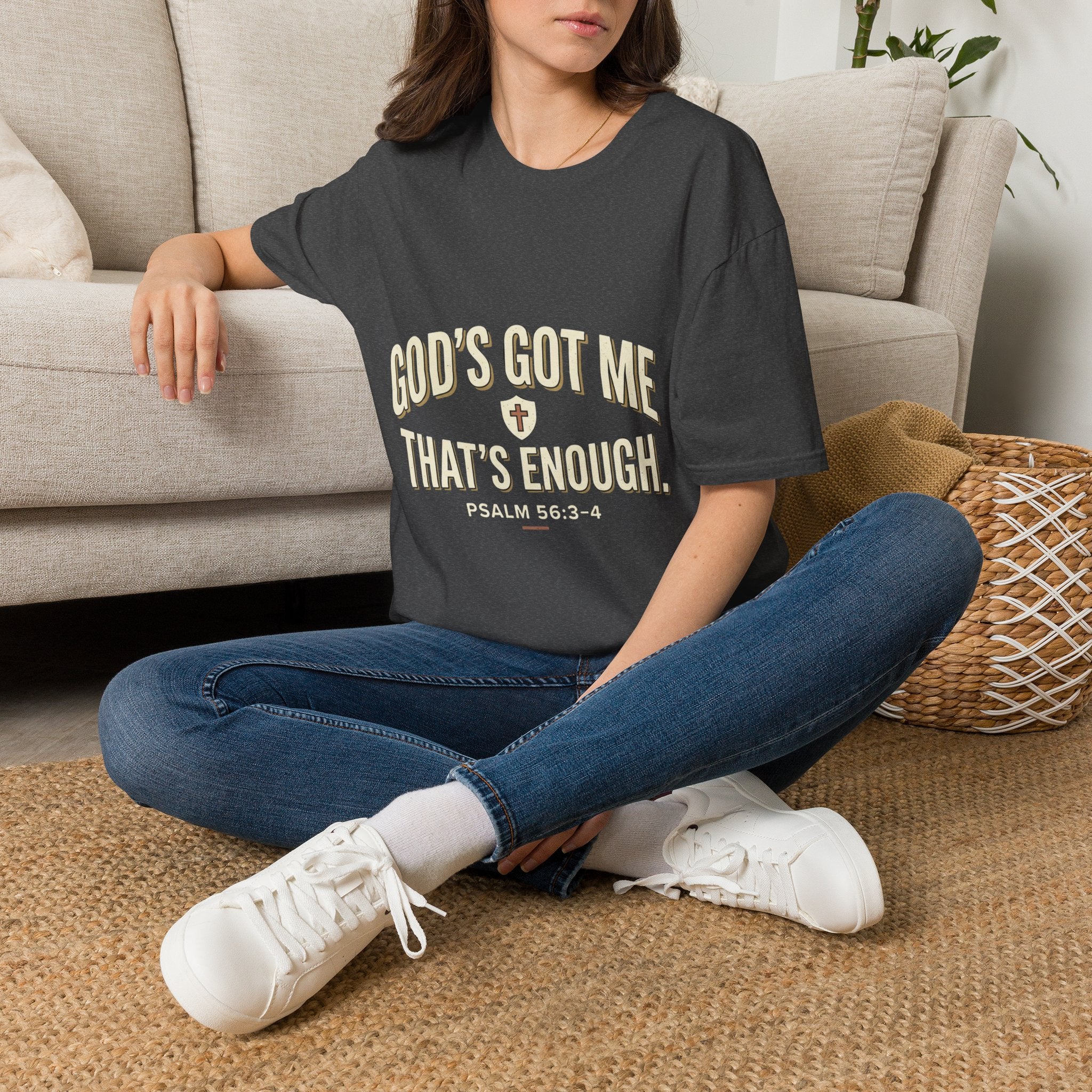 God's Got Me T-Shirt — Inspirational Christian Tee ("God's Got Me, That's Enough")