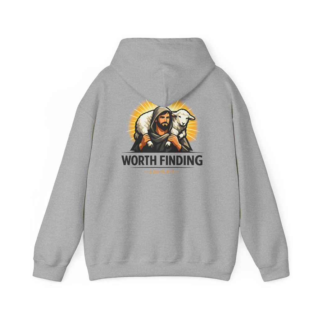Worth Finding Hoodie — Christian Shepherd & Lamb Graphic Pullover