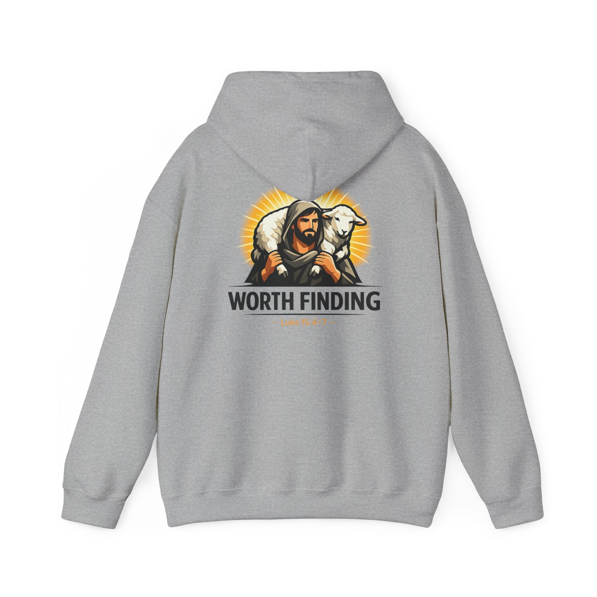 Worth Finding Hoodie — Christian Shepherd & Lamb Graphic Pullover
