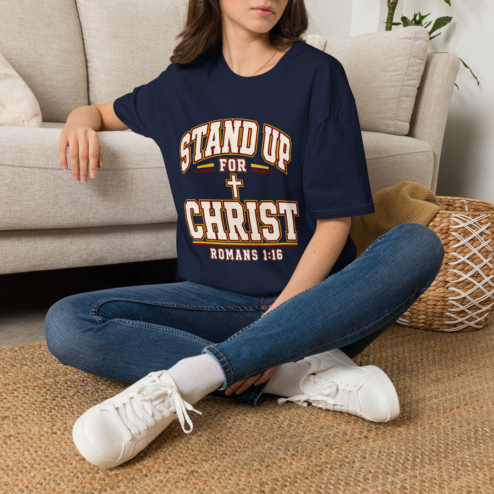 Stand Up for Christ T-Shirt — Romans 1:16 Christian Faith Tee